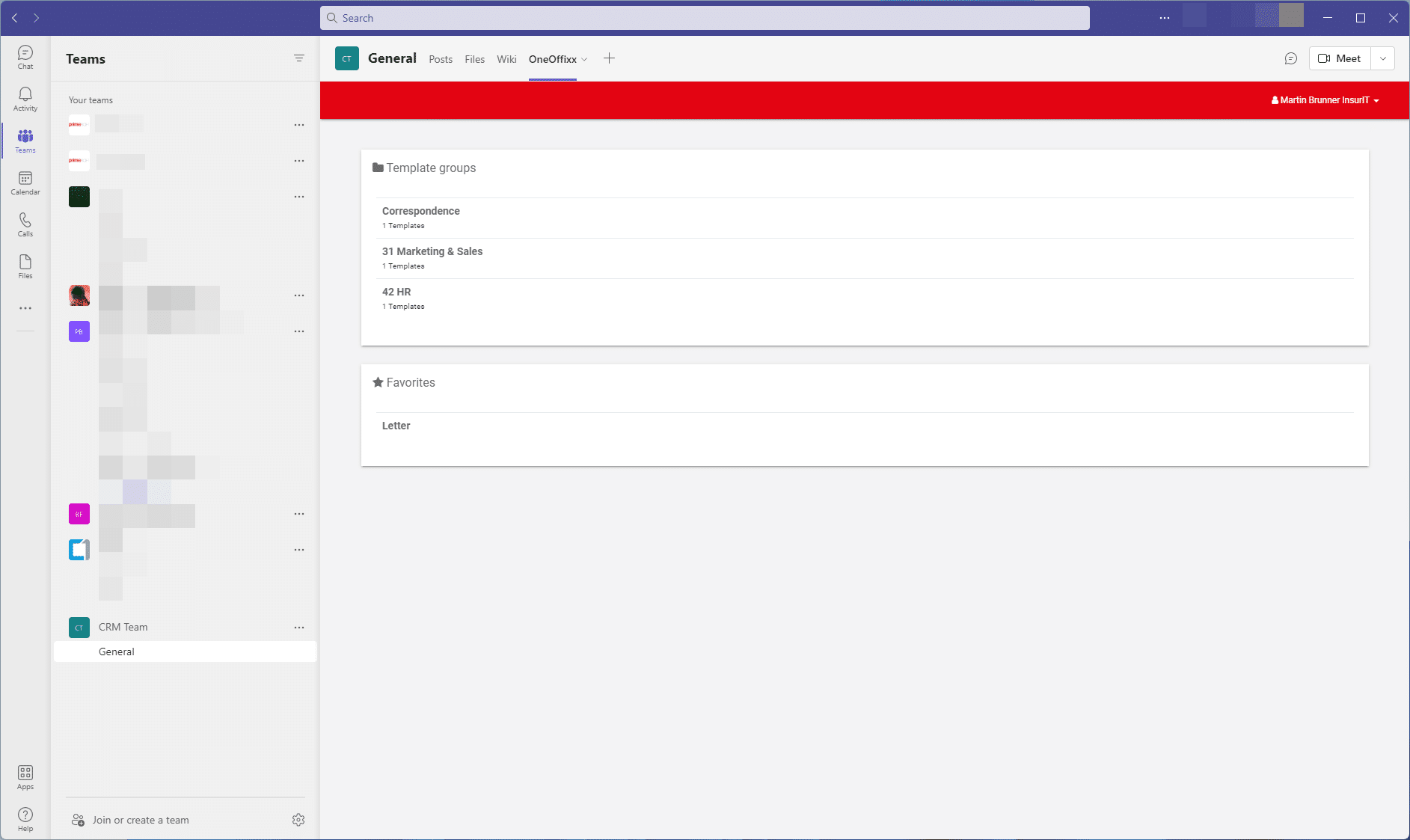 OneOffixx is now used in Microsoft Teams